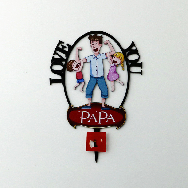 Multifilm Isadepäeva sünnipäevatort Kuldne Ma armastan sind Papa Sünnipäevapeo Tordikatted Akrüül Magustoidukaunistus Peokink