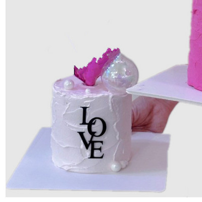 Új oldalsó akril Boldog születésnapot tortafeltét Piros arany kombó Kids Party Cupcake Toppers babazuhanyhoz Ajándék desszert dekoráció