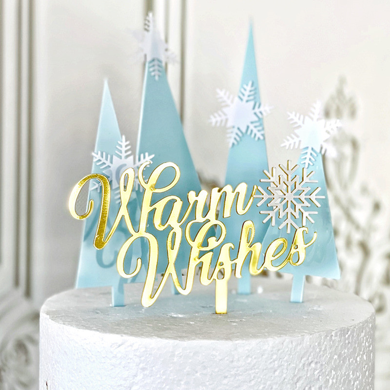 Νέο ακρυλικό χριστουγεννιάτικο χριστουγεννιάτικο πάρτι κέικ στολίδι Golden Elk Χριστουγεννιάτικο δέντρο Τούρτες για Παιδιά Χριστουγεννιάτικες τούρτες για οικογενειακό πάρτι Δώρο