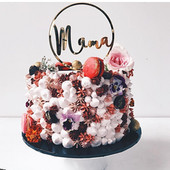 1 τμχ Νέο Cake Topper Glitter Ακρυλικό Mom Cupcake Topper Flags για τη γιορτή της μητέρας Γενέθλια Baby Shower Cake Decorations Supplies