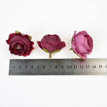 10 τμχ Μεταξωτό παιωνία Τεχνητό λουλούδι 4 εκ. Τριαντάφυλλο Κεφάλι Διακόσμηση Γάμου Στεφάνι DIY Αξεσουάρ χειροτεχνίας Ψεύτικα λουλούδια