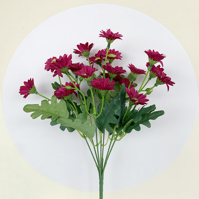 Művirágok Rózsaszín selyem százszorszép csokor négy nagy fej Hamis virágok menyasszonynak esküvői dekoráció Lakásdekoráció