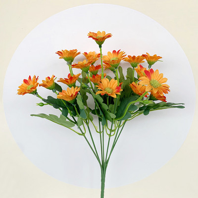 Művirágok Rózsaszín selyem százszorszép csokor négy nagy fej Hamis virágok menyasszonynak esküvői dekoráció Lakásdekoráció