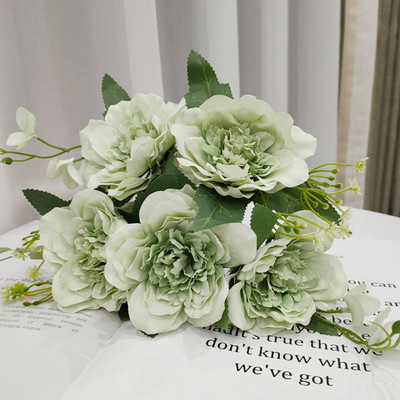 5 lielas ziedu galvas skaistas peonijas zieds zīda zieds augstas kvalitātes mākslīgo ziedu ģimenes dārza ballītes kāzu dekorēšana DIY