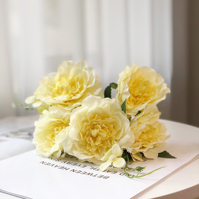5 lielas ziedu galvas skaistas peonijas zieds zīda zieds augstas kvalitātes mākslīgo ziedu ģimenes dārza ballītes kāzu dekorēšana DIY