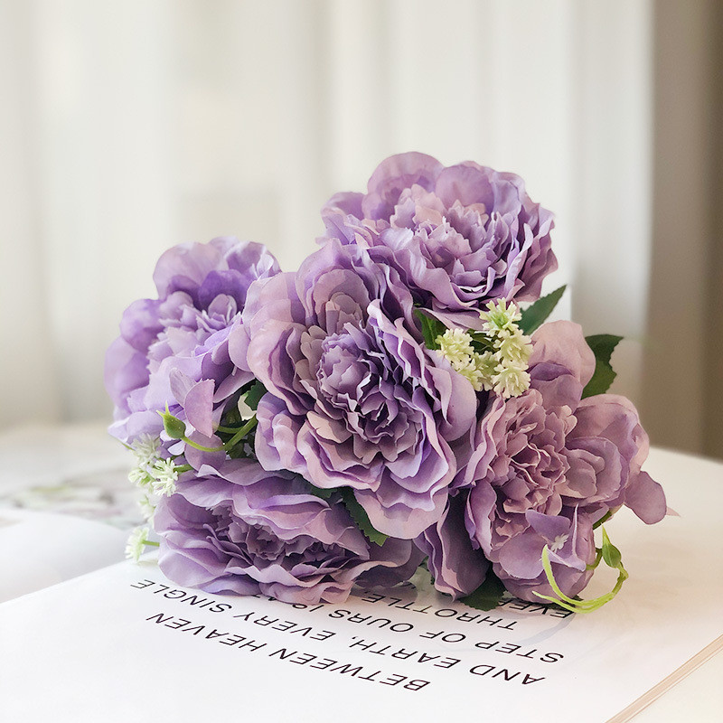 5 lielas ziedu galvas skaistas peonijas zieds zīda zieds augstas kvalitātes mākslīgo ziedu ģimenes dārza ballītes kāzu dekorēšana DIY