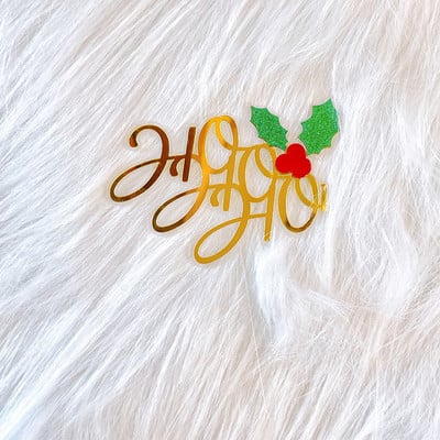 2023. aasta uus rõõmsate jõulude koogitops Kuldne jõulupuu lumehelves akrüülkoogitops lastele jõulude kodupeo magustoidu kaunistus