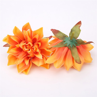 10/20 gab Dāliju ziedu galviņas Mākslīgais zieds mājas dekorēšanai Rudens ziedi Kāzu ballītes vainags Zīds Dāliju Amatniecība Viltus ziedi