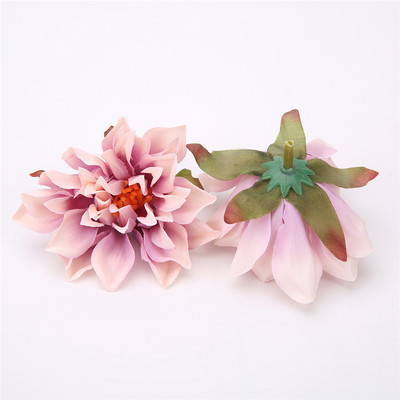 10/20 gab Dāliju ziedu galviņas Mākslīgais zieds mājas dekorēšanai Rudens ziedi Kāzu ballītes vainags Zīds Dāliju Amatniecība Viltus ziedi