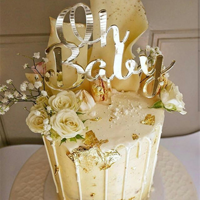 ins Χρωματιστά λουλούδια Bride To Be κέικ topper Χρυσό ακρυλικό hen Party Cupcake Topper Επιδόρπιο Δώρο για Διακόσμηση τούρτες γάμου