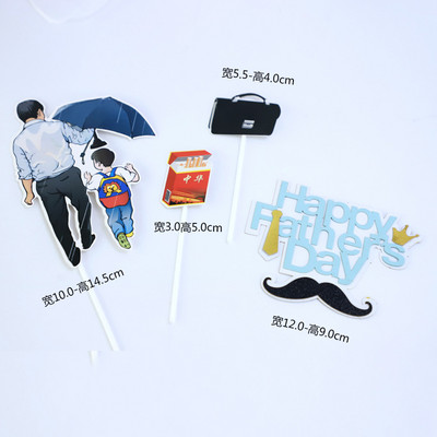 1 készlet 2020 Kártyakarakter alakja Apák napi tortalapát Anyák napi születésnapi torta ajándék dekoráció hálaadás Sütési dekoráció