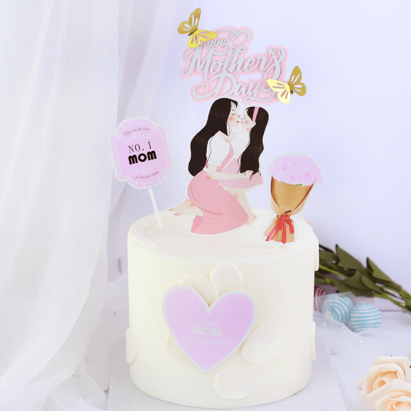 1 készlet 2020 Kártyakarakter alakja Apák napi tortalapát Anyák napi születésnapi torta ajándék dekoráció hálaadás Sütési dekoráció