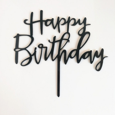 Ins daudz laimes dzimšanas dienas kūkas virsma rožu zelts, vienkārša akrila bērnu dzimšanas dienas kūku virsma, kas paredzēta bērnu dušas dāvanu deserta dekorēšanai