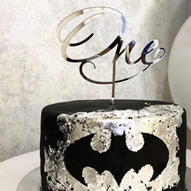 Oh Baby Boldog Születésnapot Tortafeltét Arany Akril Gyerek Tortafeltét Dísz babaváró buli torták Zászlós sütési kellékek