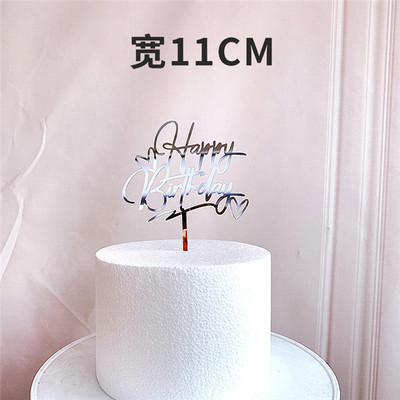 Θέμα γενεθλίων Happy Birthday Cake Topper Ροζ χρυσό Ακρυλικό Birthday party cake Topper Decoration For Kids baby shower cake Flag