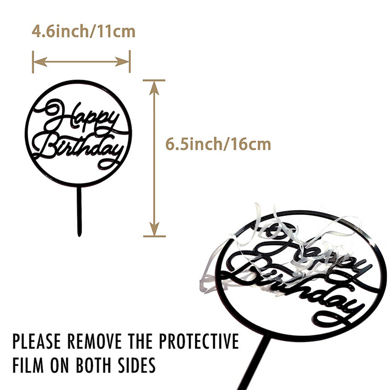 6db Boldog Születésnapi Tortafedő Rózsa arany Gyerekek Akril Születésnapi Tortafedők Dekoráció Babazuhany Party Torta ajándék kellékek