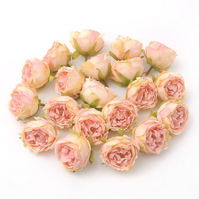 10gab 5cm eļļas glezna vintage roze mākslīgā zīda ziedu galviņas kāzu dekorēšana DIY vainags Scrapbooking amatniecība viltoti ziedi