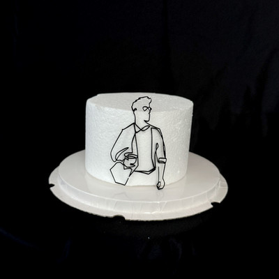 Jauns minimālistisks daudz laimes dzimšanas dienas kūkas virsma, melns abstrakts sejas akrila kūku topers dekors ģimenes ballīšu cepšanai