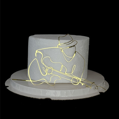 Jauns minimālistisks daudz laimes dzimšanas dienas kūkas virsma, melns abstrakts sejas akrila kūku topers dekors ģimenes ballīšu cepšanai