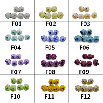 20/30 бр. 2 см изкуствена розова пъпка Малка копринена цветна чаена пъпка Глава за сватба Декорация на домашно парти Направи си сам венец Скрапбукинг Занаяти