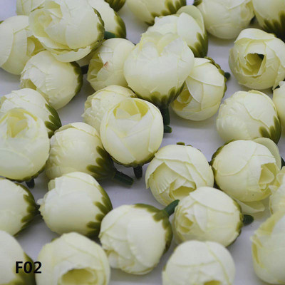 20/30gab. 2cm mākslīgais rožu pumpurs, mazs zīda zieds, tējas pumpuriņš kāzu mājas ballītes dekorēšanai, DIY vainags.