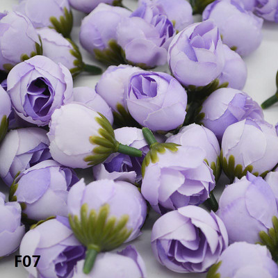 20/30gab. 2cm mākslīgais rožu pumpurs, mazs zīda zieds, tējas pumpuriņš kāzu mājas ballītes dekorēšanai, DIY vainags.