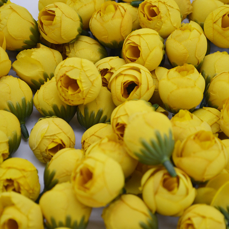 20/30gab. 2cm mākslīgais rožu pumpurs, mazs zīda zieds, tējas pumpuriņš kāzu mājas ballītes dekorēšanai, DIY vainags.