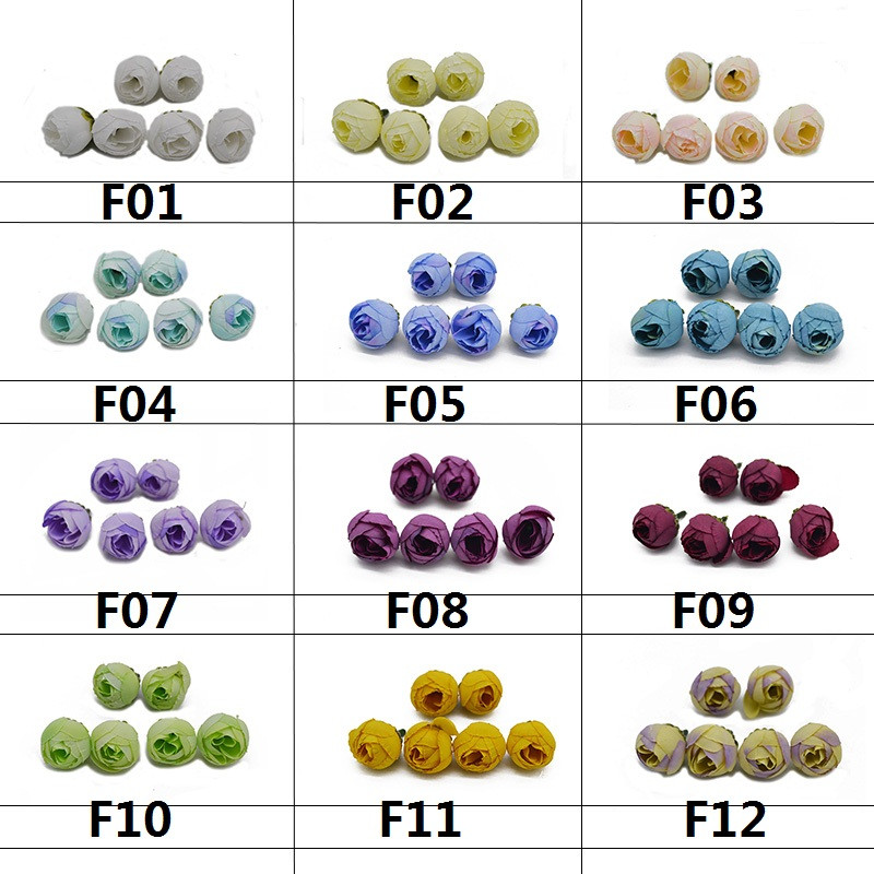 20/30gab. 2cm mākslīgais rožu pumpurs, mazs zīda zieds, tējas pumpuriņš kāzu mājas ballītes dekorēšanai, DIY vainags.