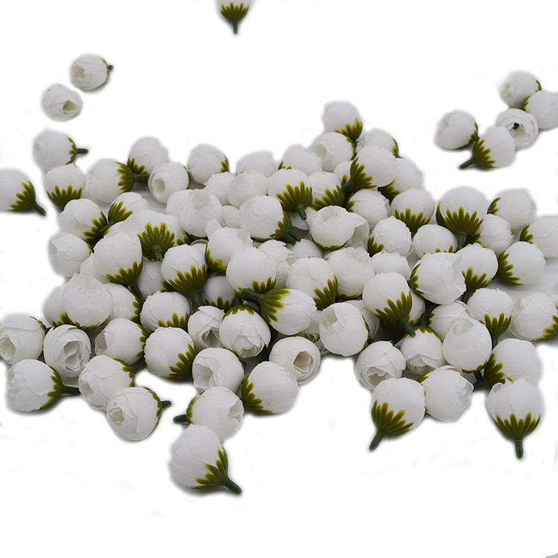 20/30gab. 2cm mākslīgais rožu pumpurs, mazs zīda zieds, tējas pumpuriņš kāzu mājas ballītes dekorēšanai, DIY vainags.