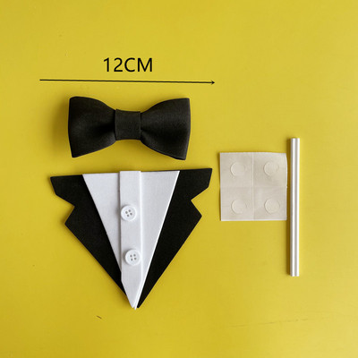 Κοστούμι παπιγιόν ανδρικό κάλυμμα για τα γενέθλια για τούρτα χρυσό μαύρο ακρυλικό δώρο για πάρτι για τούρτα Topper Super Dad Dessert