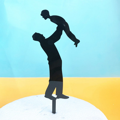 Csokornyakkendő DAD Tortafeltét akril Apák napja Boldog születésnapot Torta zászló Imádom apát születésnapi buli Tortafeltétek Desszert dekoráció