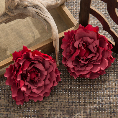 10 db Művirág Otthoni karácsonyi dekoráció otthoni selyem bazsarózsa hamis növény barkácsolás Scrapbooking kültéri esküvői dekoráció