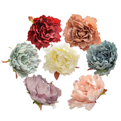 10 db Művirág Otthoni karácsonyi dekoráció otthoni selyem bazsarózsa hamis növény barkácsolás Scrapbooking kültéri esküvői dekoráció