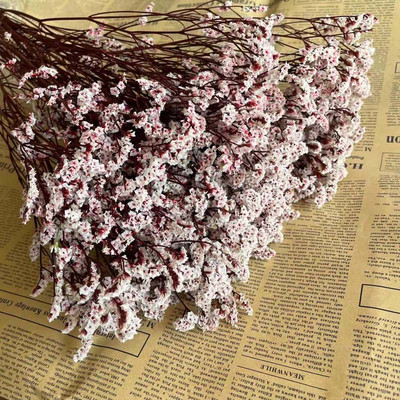 35~42CM/Aproximativ 35g Buchet de flori de iarbă de cristal conservată, naturală, uscată, flori pentru totdeauna uita-mă, iarbă iubitoare pentru decorarea interioară