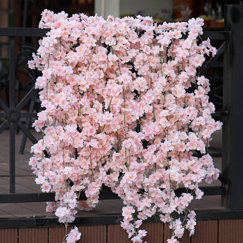 180 см изкуствени цветя черешов цвят сакура гирлянда сватбена арка градински фон декорация на домашно парти коприна фалшиви растения лоза