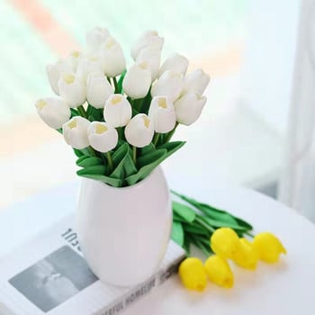 10 τμχ Σιλικόνη Μπουκέτο τουλίπας Τεχνητό Λουλούδι Διακόσμηση Γάμου Σπίτι Διακόσμηση Κήπου Τουλίπες Πραγματικής Αφής Flore Fake Flowers