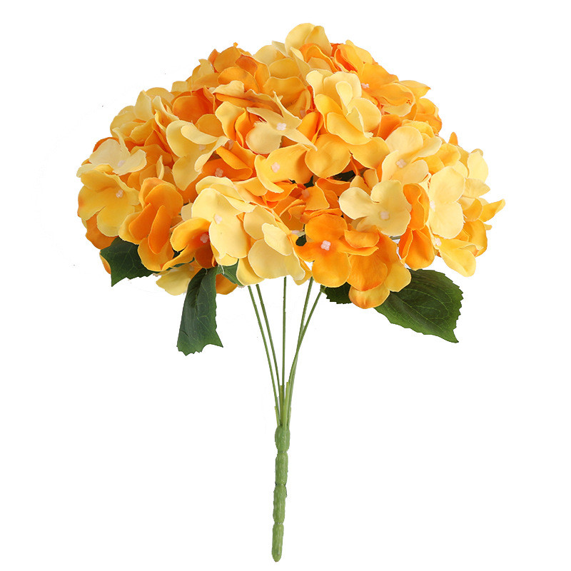 Simulare de flori artificiale Mallorca mari 5 hortensie pânză de mătase acasă sufragerie decorare masă nuntă floare falsă albastru