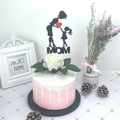 1 set/I love mom Cake Topper Hârtie cu sclipici Cupcake Topper Steaguri pentru Ziua Mamei Ziua Nașterii Baby Shower Decoratiuni pentru Tort