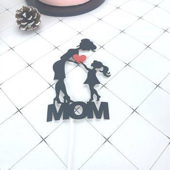 1 комплект /I love mom Cake Topper Glitter Paper Cupcake Topper Flags For Mother\'s Day Birthday Baby Shower Cake Decorations Консумативи
