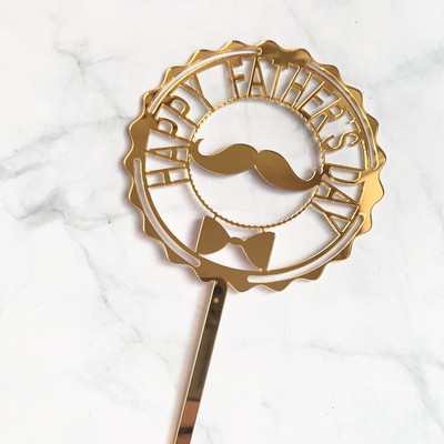 Design simplu Tăta Topper pentru tort de aniversare, auriu, negru, acrilic, pentru petrecerea de Ziua Tatălui, pentru tort, decorare pentru desert, cadou de vacanță