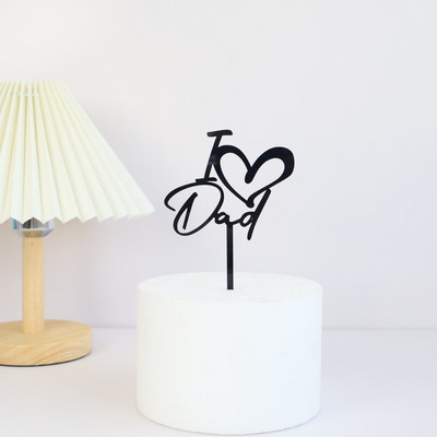 Design simplu Tăta Topper pentru tort de aniversare, auriu, negru, acrilic, pentru petrecerea de Ziua Tatălui, pentru tort, decorare pentru desert, cadou de vacanță