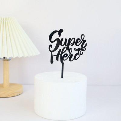 Design simplu Tăta Topper pentru tort de aniversare, auriu, negru, acrilic, pentru petrecerea de Ziua Tatălui, pentru tort, decorare pentru desert, cadou de vacanță