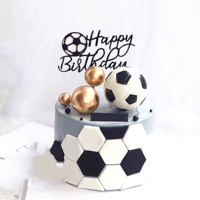 ins Football Happy Birthday Cake Topper Theme basket Akrilni topper Topper za djecu Birthday Party Cake Decoration Baby shower