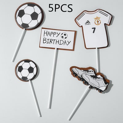 ins Fotbal Happy Birthday Cake Topper Tema baschet Topper acrilic pentru tort pentru copii, petrecere de aniversare, decorare tort pentru baby shower