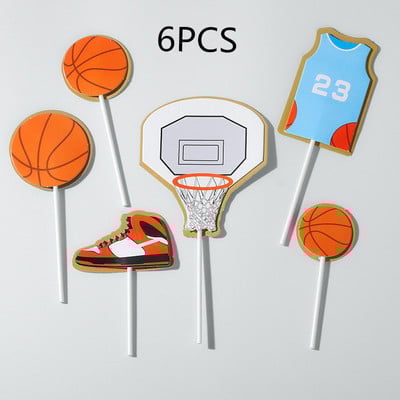 ins Fotbal Happy Birthday Cake Topper Tema baschet Topper acrilic pentru tort pentru copii, petrecere de aniversare, decorare tort pentru baby shower