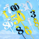 ins Arany szám Boldog születésnapot tortafedő fekete akril esküvői tortafedő díszíti gyerekeknek születésnapi parti ünnepi torta kellékek