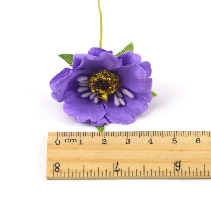 1 buchet/6 bucăți 4 cm mini buchet de mac flori artificiale de mătase cutie de favoruri de nuntă trandafir flori false pentru albume de bricolaj