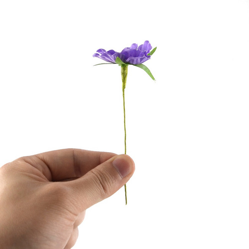 1 buchet/6 bucăți 4 cm mini buchet de mac flori artificiale de mătase cutie de favoruri de nuntă trandafir flori false pentru albume de bricolaj