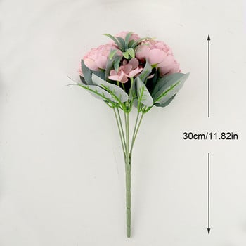 30cm Rose Silk Peony Τεχνητό λουλούδι Pink DIY Σπίτι Σαλόνι Κήπος Διακόσμηση γάμου Ψεύτικα λουλούδια για βάζο Φτηνή ανθοδέσμη