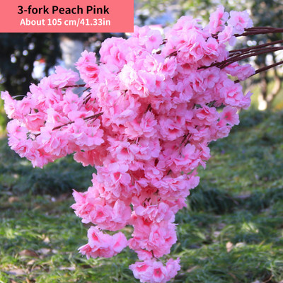 80cm Cherry Tree Artificial Pollen Κόκκινο Μεταξωτό Στολισμός Γάμου Κλαδί κερασιάς Διακόσμηση σπιτιού Αψίδα γάμου